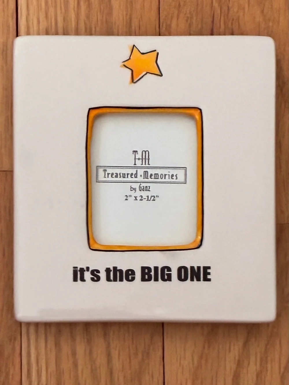 Photo Picture Frame “It’s The Big One!”  TM Treasured  Memories by Ganz